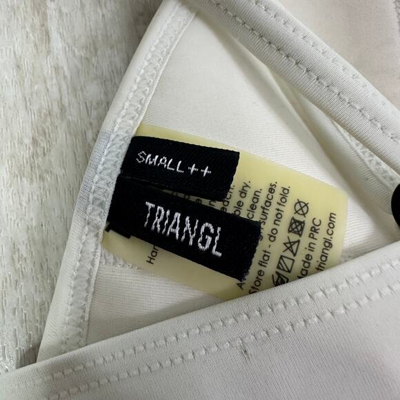 Triangl White Neoprene Bikini Set Women’s Small - Picture 3 of 5